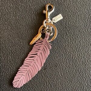 COACH Purple Feather Keychain